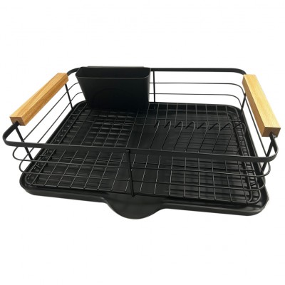 Πιατοθήκη Μεταλλική με Ξύλινες Λαβές Chios Hellas 46,5×36,2×14 cm 31900