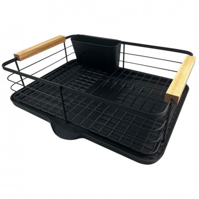 Πιατοθήκη Μεταλλική με Ξύλινες Λαβές Chios Hellas 46,5×36,2×14 cm 31900