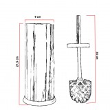 Πιγκάλ Μπάνιου Χρωμέ με μαύρο βουρτσάκι