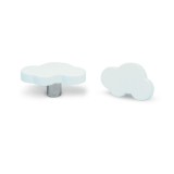 Παιδικό Πομολάκι Επίπλου Σύννεφο Λευκό με μία Βίδα conset c849-p22x04