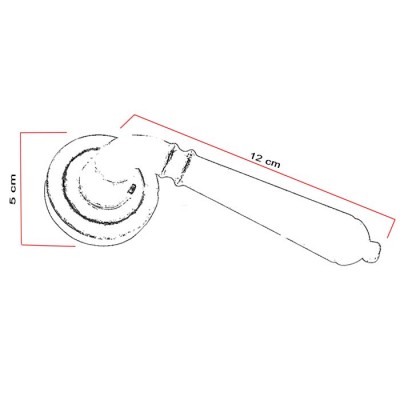 Πόμολα πόρτας χειρολαβή με ροζέτα A-350-0162 Σκουριά