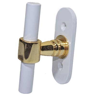 Πόμολο Παραθύρων με χειρολαβή 7107 σε Λευκό-Όρο