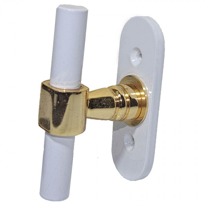 Πόμολο Παραθύρων με χειρολαβή 7107 σε Λευκό-Όρο