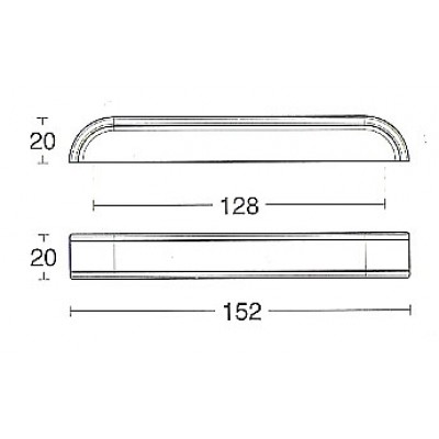 Λαβές επίπλων Conset C1153 152 mm σε Δέρμα Μαύρο