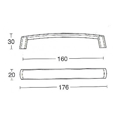 Λαβές επίπλων Conset C1189- 160 mm σε Μάρμαρο Καφέ