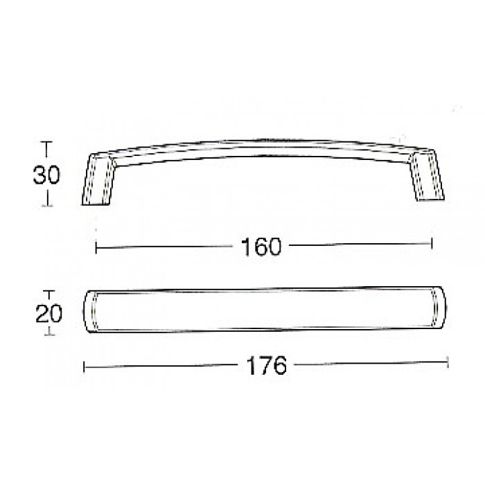 Λαβές επίπλων Conset C1189 176 mm σε Μάρμαρο Μαύρο
