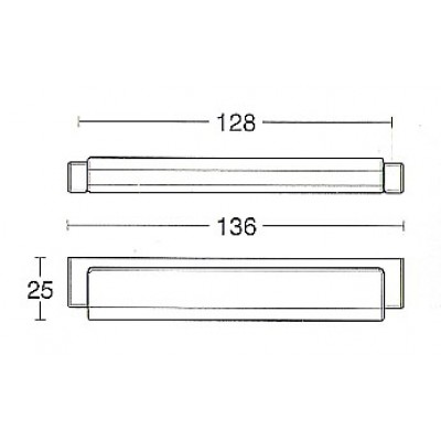 Λαβές επίπλων Conset C1199 136 mm σε Σατέν Χρώμιο-Μαύρο