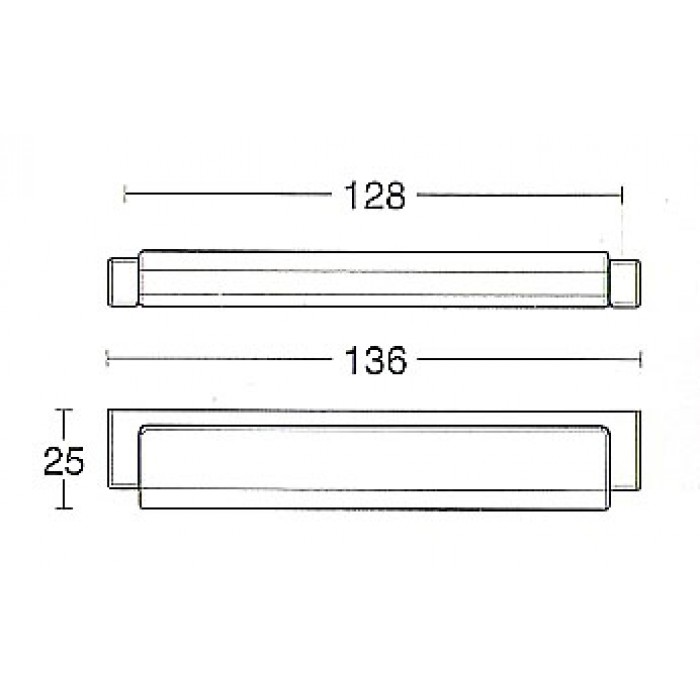 Λαβές επίπλων Conset C1199 136 mm σε Σατέν Χρώμιο-Μαύρο