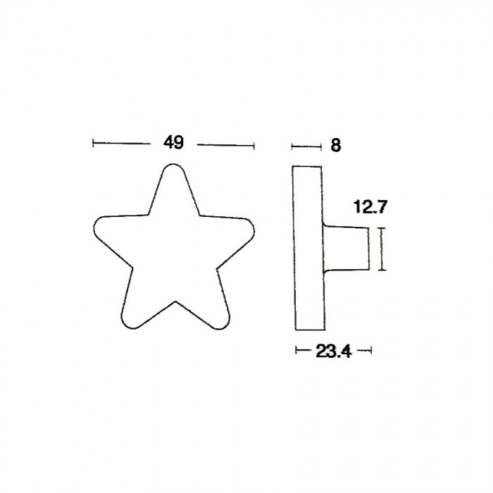 Παιδικό Πομολάκι Επίπλου Αστεράκι Μπλέ conset c849-p18x11