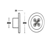 Παιδικό Πομολάκι Επίπλου Κουμπί Μπλέ conset c849-p23x11
