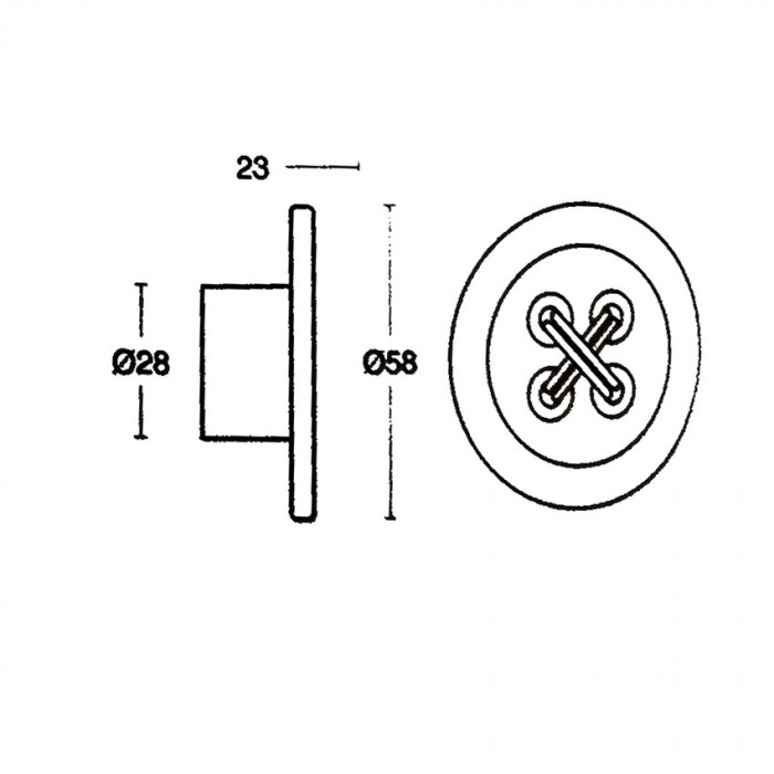 Παιδικό Πομολάκι Επίπλου Κουμπί Μπλέ conset c849-p23x11