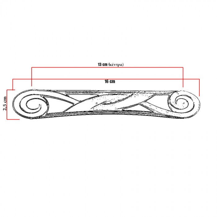 Λαβές επίπλων old silver 1028-130/160