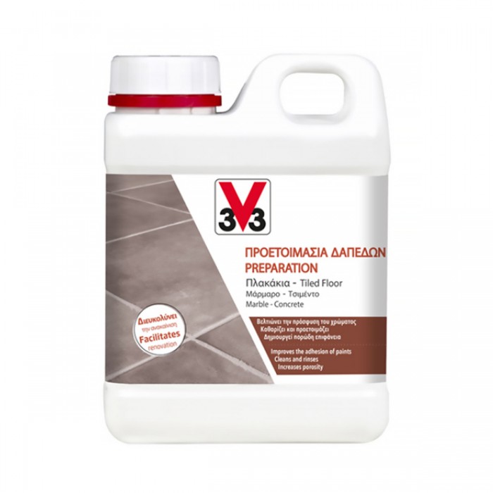 Προετοιμασία Δαπέδων για Χρώμα Ανακαίνισης Δαπέδων V33 RENOVATION PERFECTION PREPARATION 1LT