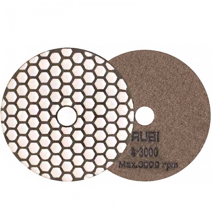 Δίσκος Ξηράς Λείανσης Velkro για Πέτρα - Γρανίτη - Μάρμαρο - Μπετό κ.α. 100mm Grit 3000 Rubi 62976