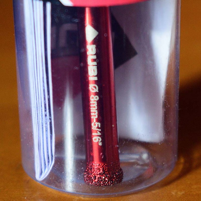 Τρυπάνι Διαμαντιού για γυαλί, κεραμικά, πλακίδια  8mm Rubi Diamant Dry Gres4Drill 05924