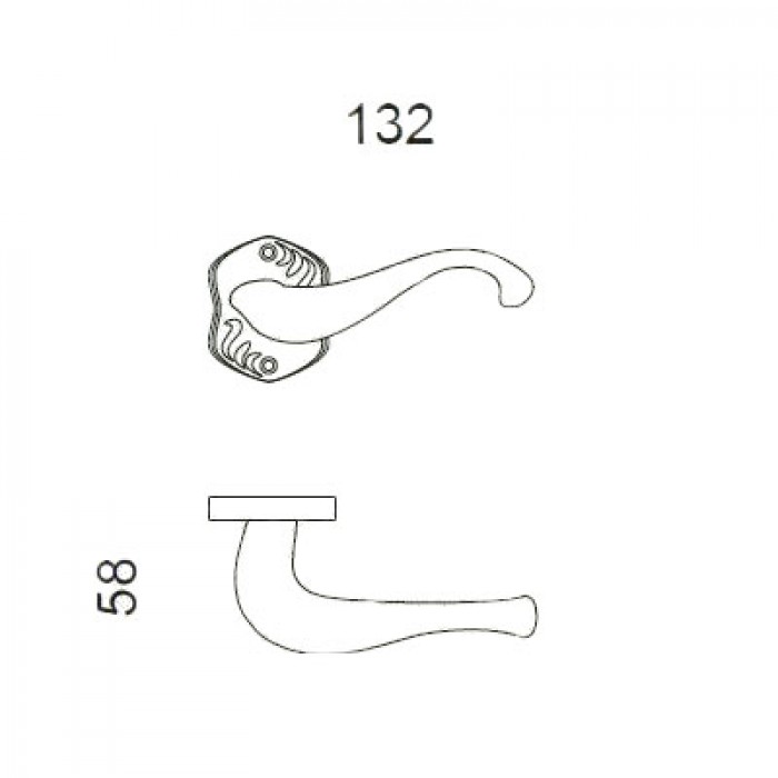 Πόμολα μεσόπορτας (2τεμάχια Ζεύγος) DND FMN824 Latina OBV