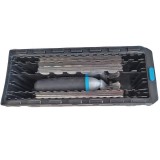 Σετ 6 Σπάτουλες με Δόντια 280x115mm ΜΥΣΤΡΙ ΙΝΟΧ με πλαστική Μαλακή Λαβή της Bihui Nothed Trowel Set PTSJG8