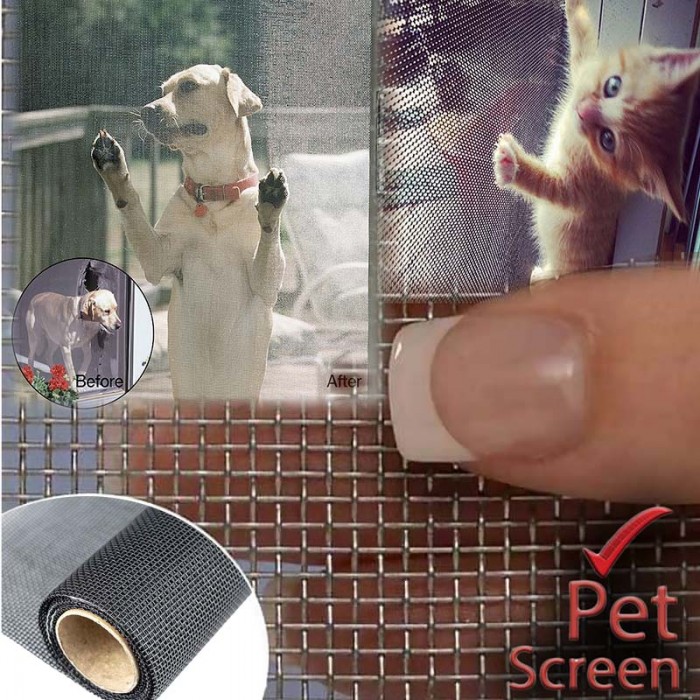 Πανί Σίτας  Pet Screen γκρι χρώματος σε πλάτος 1.80m με το μέτρο