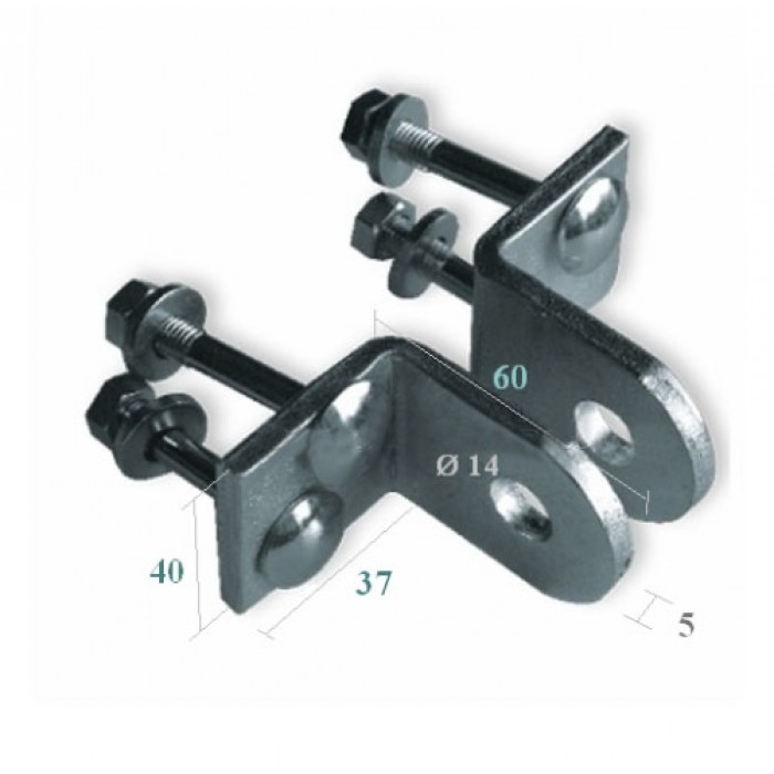 Σετ Γωνίες Ατσάλινες Λουκέτου Εγχώριες 2Τεμ.