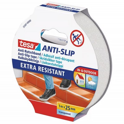 Αντιολισθητική Ταινία tesa® για σκαλοπάτια, ράμπες, σκάλες, κύτη σκαφών κ.α. 5m x 25mm Διάφανη 55587