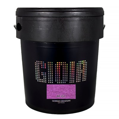 Διακοσμητικό χρώμα Τεχνοτροπίας με βάση, με ιριδίζον-περλέ φινίρισμα  Κωδ. AF-G1 με νιφάδες από ασημί φίλντισι Gioia Giorgio Graesan σε 2.5Lit 