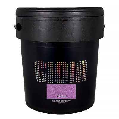 Διακοσμητικό χρώμα Τεχνοτροπίας με βάση, με ιριδίζον-περλέ φινίρισμα  Κωδ. AF-G2 με νιφάδες από ασημί φίλντισι Gioia Giorgio Graesan σε 2.5Lit 