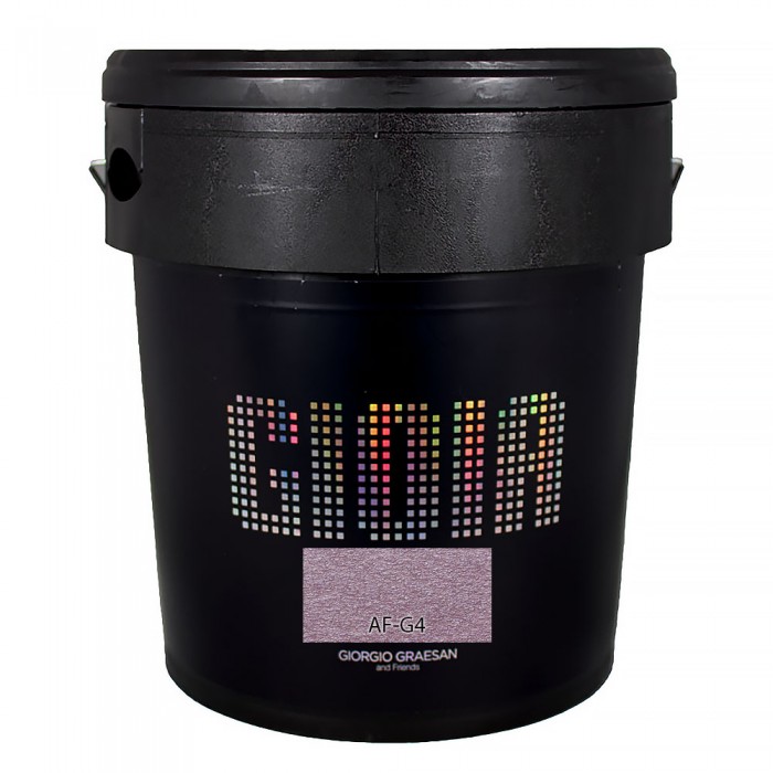 Διακοσμητικό χρώμα Τεχνοτροπίας με βάση, με ιριδίζον-περλέ φινίρισμα  Κωδ. AF-G4 με νιφάδες από ασημί φίλντισι Gioia Giorgio Graesan σε 1Lit