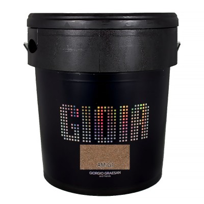 Διακοσμητικό χρώμα Τεχνοτροπίας με βάση, με ιριδίζον-περλέ φινίρισμα  Κωδ. AM-G1 με νιφάδες από ασημί φίλντισι Gioia Giorgio Graesan σε 2.5Lit 