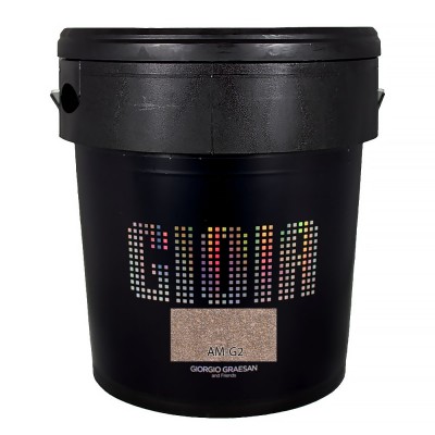 Διακοσμητικό χρώμα Τεχνοτροπίας με βάση, με ιριδίζον-περλέ φινίρισμα  Κωδ. AM-G2 με νιφάδες από ασημί φίλντισι Gioia Giorgio Graesan σε 2.5Lit 