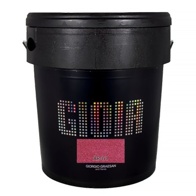 Διακοσμητικό χρώμα Τεχνοτροπίας με βάση, με ιριδίζον-περλέ φινίρισμα  Κωδ. AR-G1 με νιφάδες από ασημί φίλντισι Gioia Giorgio Graesan σε 2.5Lit 