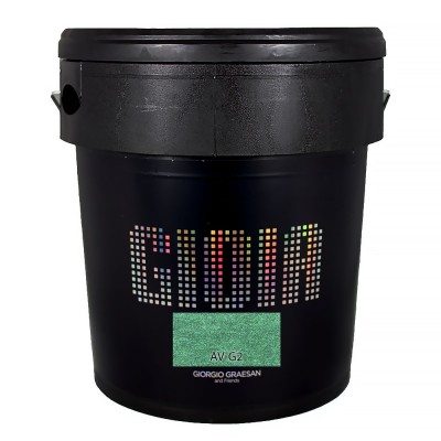 Διακοσμητικό χρώμα Τεχνοτροπίας με βάση, με ιριδίζον-περλέ φινίρισμα  Κωδ. AV-G2 με νιφάδες από ασημί φίλντισι Gioia Giorgio Graesan σε 2.5Lit 