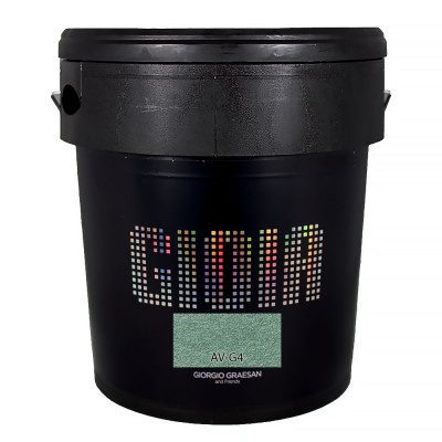 Διακοσμητικό χρώμα Τεχνοτροπίας με βάση, με ιριδίζον-περλέ φινίρισμα  Κωδ. AV-G4 με νιφάδες από ασημί φίλντισι Gioia Giorgio Graesan σε 1Lit 