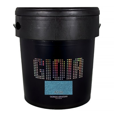 Διακοσμητικό χρώμα Τεχνοτροπίας με βάση, με ιριδίζον-περλέ φινίρισμα  Κωδ. AZ-G2 με νιφάδες από ασημί φίλντισι Gioia Giorgio Graesan σε 2.5Lit 