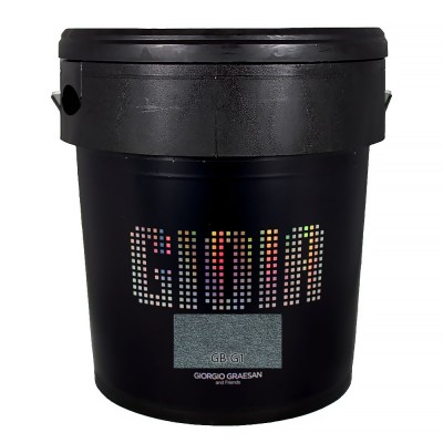 Διακοσμητικό χρώμα Τεχνοτροπίας με βάση, με ιριδίζον-περλέ φινίρισμα  Κωδ. GΒ-G1 με νιφάδες από ασημί φίλντισι Gioia Giorgio Graesan σε 2.5Lit 