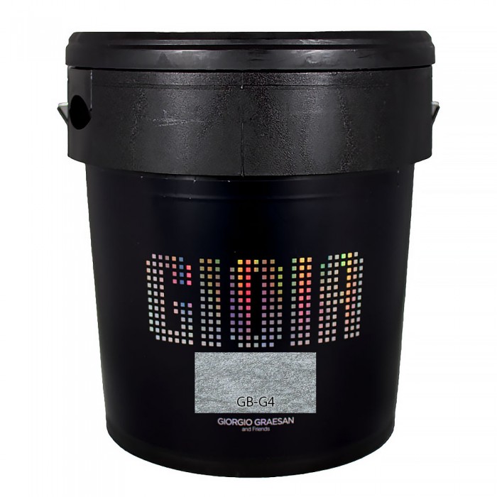 Διακοσμητικό χρώμα Τεχνοτροπίας με βάση, με ιριδίζον-περλέ φινίρισμα  Κωδ. GΒ-G4 με νιφάδες από ασημί φίλντισι Gioia Giorgio Graesan σε 1Lit