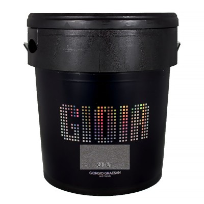 Διακοσμητικό χρώμα Τεχνοτροπίας με βάση, με ιριδίζον-περλέ φινίρισμα  Κωδ. GF-G1 με νιφάδες από ασημί φίλντισι Gioia Giorgio Graesan σε 2.5Lit 