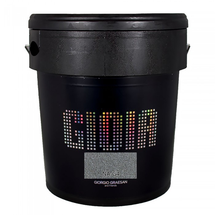 Διακοσμητικό χρώμα Τεχνοτροπίας με βάση, με ιριδίζον-περλέ φινίρισμα  Κωδ. NA-G4 με νιφάδες από ασημί φίλντισι Gioia Giorgio Graesan σε 1Lit