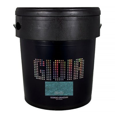 Διακοσμητικό χρώμα Τεχνοτροπίας με βάση, με ιριδίζον-περλέ φινίρισμα  Κωδ. SD-G1 με νιφάδες από ασημί φίλντισι Gioia Giorgio Graesan σε 2.5Lit 