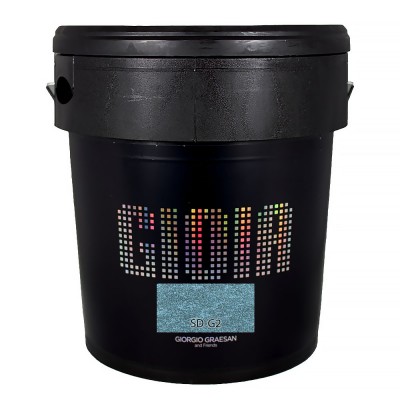 Διακοσμητικό χρώμα Τεχνοτροπίας με βάση, με ιριδίζον-περλέ φινίρισμα  Κωδ. SD-G2 με νιφάδες από ασημί φίλντισι Gioia Giorgio Graesan σε 2.5Lit 