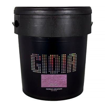 Διακοσμητικό χρώμα Τεχνοτροπίας με βάση, με ιριδίζον-περλέ φινίρισμα  Κωδ. SE-G2 με νιφάδες από ασημί φίλντισι Gioia Giorgio Graesan σε 2.5Lit 