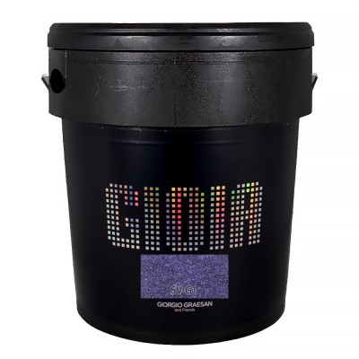 Διακοσμητικό χρώμα Τεχνοτροπίας με βάση, με ιριδίζον-περλέ φινίρισμα  Κωδ. SV-G1 με νιφάδες από ασημί φίλντισι Gioia Giorgio Graesan σε 2.5Lit 