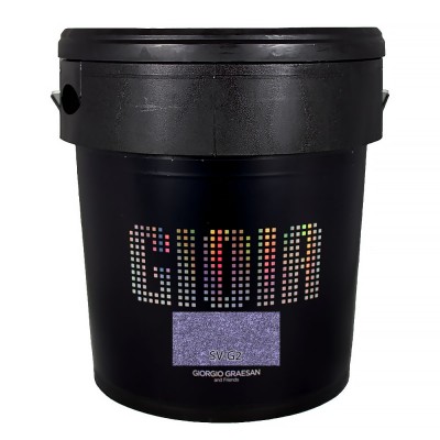 Διακοσμητικό χρώμα Τεχνοτροπίας με βάση, με ιριδίζον-περλέ φινίρισμα  Κωδ. SV-G2 με νιφάδες από ασημί φίλντισι Gioia Giorgio Graesan σε 2.5Lit 