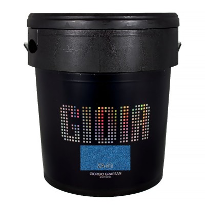 Διακοσμητικό χρώμα Τεχνοτροπίας με βάση, με ιριδίζον-περλέ φινίρισμα  Κωδ. ZA-G1 με νιφάδες από ασημί φίλντισι Gioia Giorgio Graesan σε 2.5Lit 