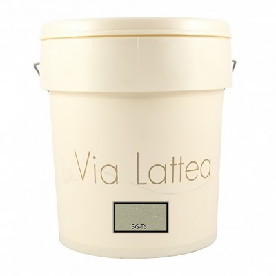 Διακοσμητική Ακρυλική Βαφή Νερού Τεχνοτροπίας Κωδ. SG-T5 με Λευκά Πρόσθετα Μικροσφαιρίδια και Ασημί Στοιχεία Μετάλλου La Via Lattea Giorgio Graesan σε 1Lit 