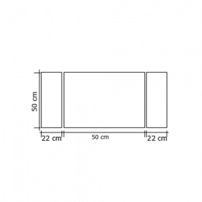 Μεταλλική Κάλυψη τζακιού 600 σε Χρώμα Μαύρο 50x22x50x22