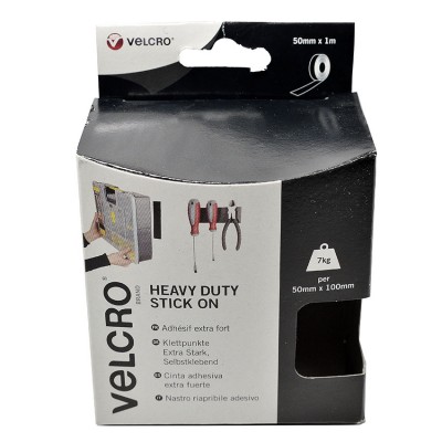 Αυτοκόλλητη Ταινία (χριτς-χρατς) Στερέωσης 1mx50mm Λευκή Velcro