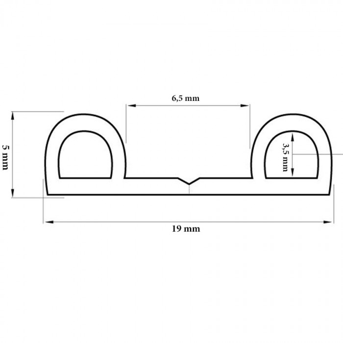 Λάστιχο Πόρτας - Παραθύρου Στεγανωτικό Αυτοκόλλητο Καφέ με το μέτρο