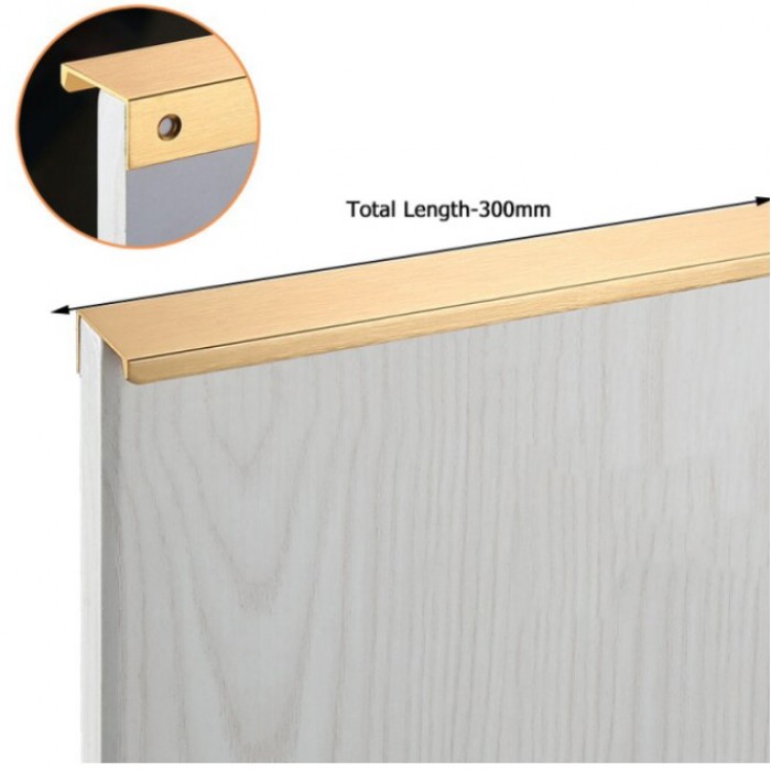 Λαβή επίπλου Χωνευτή από κράμα αλουμινίου Σειρά 05 σε  Χρυσό Ματ 300mm