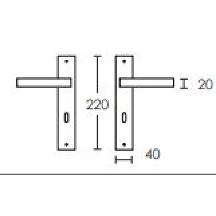 Πόμολο πόρτας Μονό (1Τεμάχιο) χειρολαβή με πλάκα Conset c875 σε Μαύρο Ματ