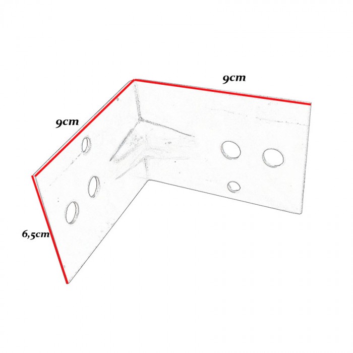 Γωνία σύνδεσης  Ανοξείδωτη 9x9cm